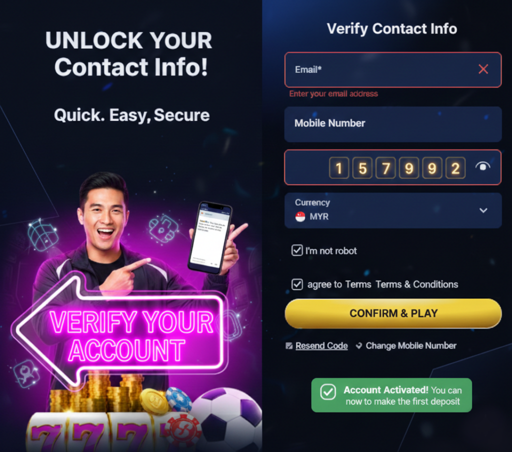 Verify your identity at GemBet and enter your password