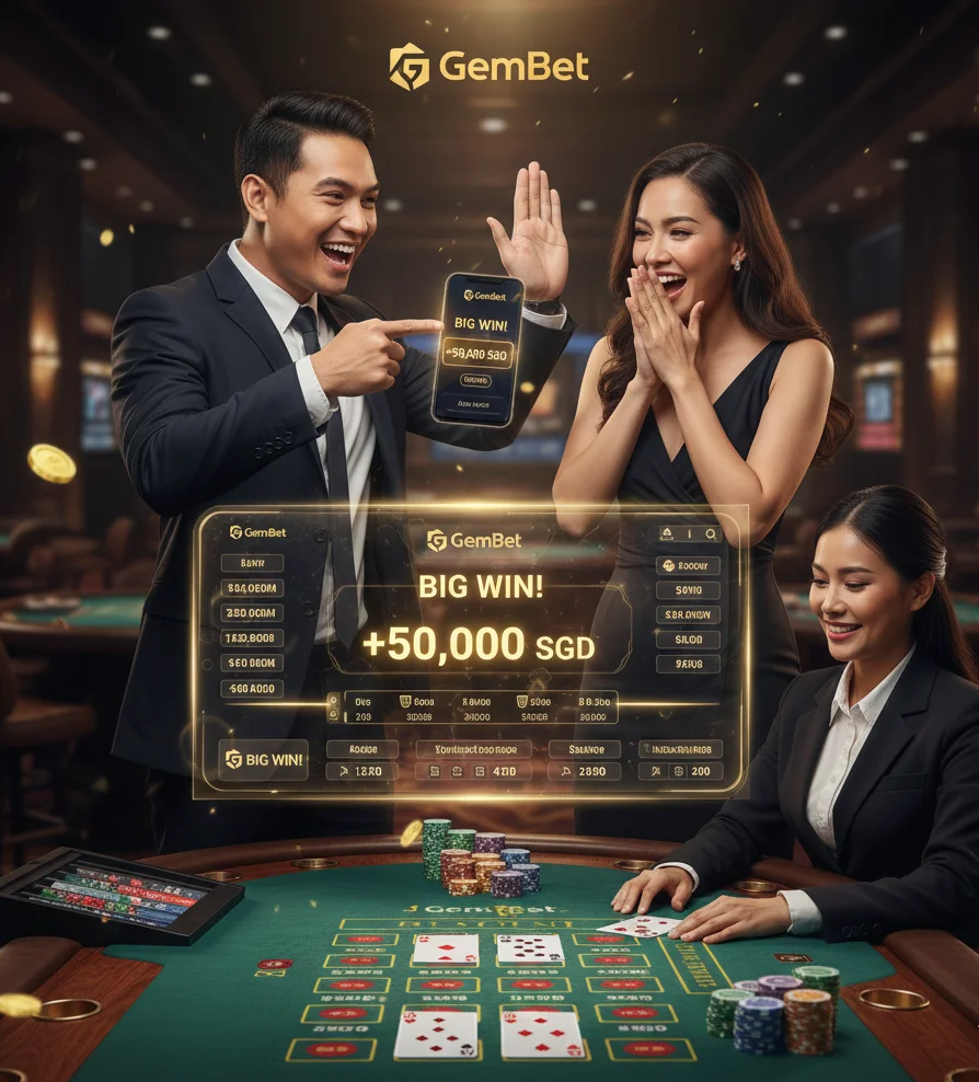 Winning at live baccarat — GemBet MY SG