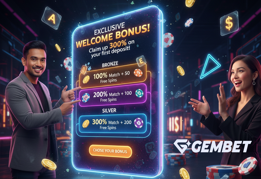 Welcome bonus for new GemBet members